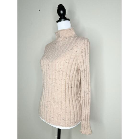Madewell Donegal Evercrest Mock Turtleneck Sweater in Coziest Yarn Small Pink - Picture 5 of 8